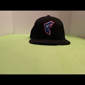Famous Stars & Straps Black Flat Bill Hat. Adjustable. Never Worn